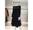 [린 LYNN] (L523) 보트넥 벨트 원피스