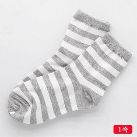 여성용 링글 캐쥬얼 패션양말 회흰 1켤레