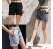 앞컷팅 3부 면 핫팬츠 - 6766