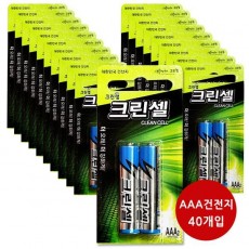 크린랩 크린셀 알카라인 AAA건전지 2P x 20매입 생활용품
